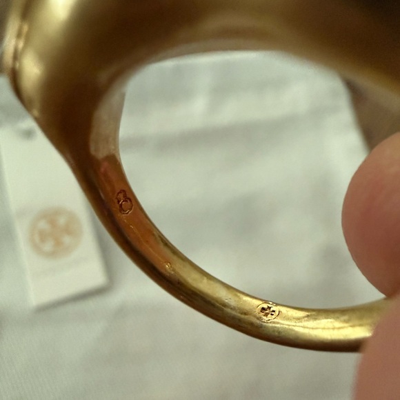 Tory Burch Gold Plated Sculpted Ring - Picture 4 of 5